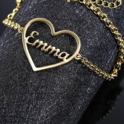 Inside Heart Name Necklace