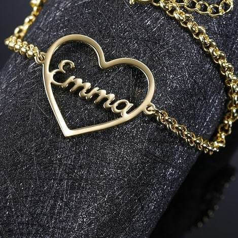 Inside Heart Name Necklace