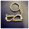 Couple Heart Infiniti Name Keychain