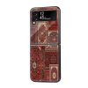 Red Manshaa Patchwork Samsung Z Flip Glass Case