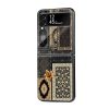 Black Persian Carpet Samsung Z Flip Glass Case