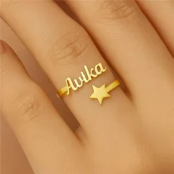 Personalized Star Name Ring