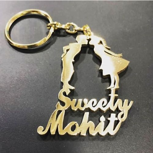 Cute Couple Love Name Keychain
