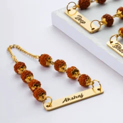 Rudraksha Name Bracelet