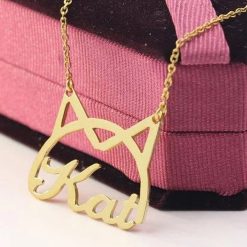 Personalized Kitty Name Necklace