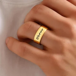Adjustable Broad Name Ring
