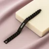 Black Bold Name Bracelet