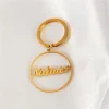 Round Shape Name Keychain