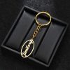 Oval Shape Name Keychain