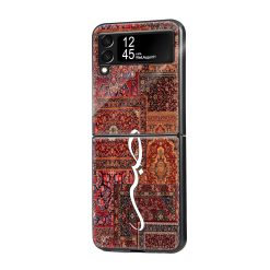 Persian Rug Patchwork Samsung Z Flip Glass Case