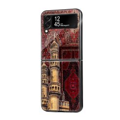 Charminar Rug Collage Samsung Z Flip Glass Case