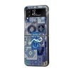 Blue Persian Carpet Art Samsung Z Flip Glass Case