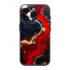 Red-Gold Luxury Marble Silicone Case