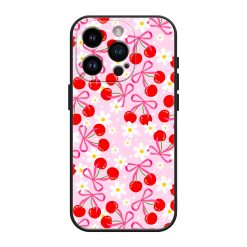 Cherry Daisy Pattern Silicone Case