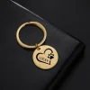 Panda & Heart Name Keychain