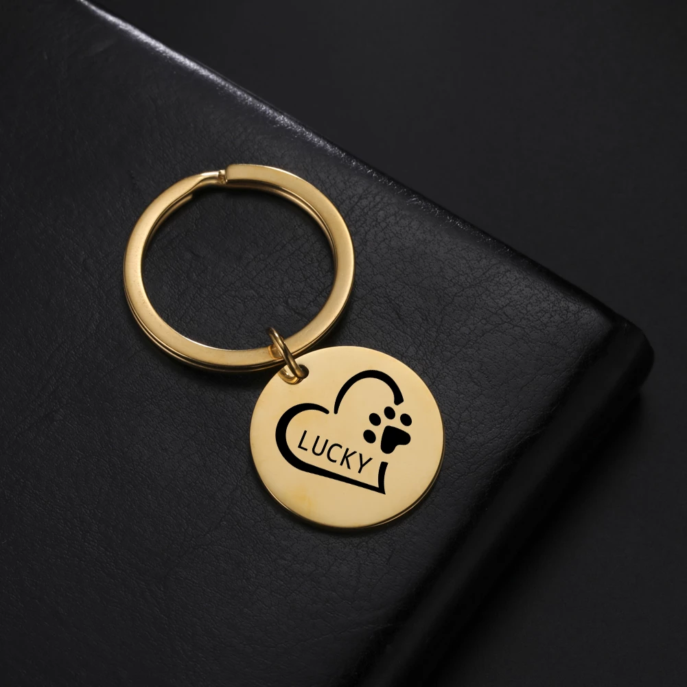 Panda & Heart Name Keychain