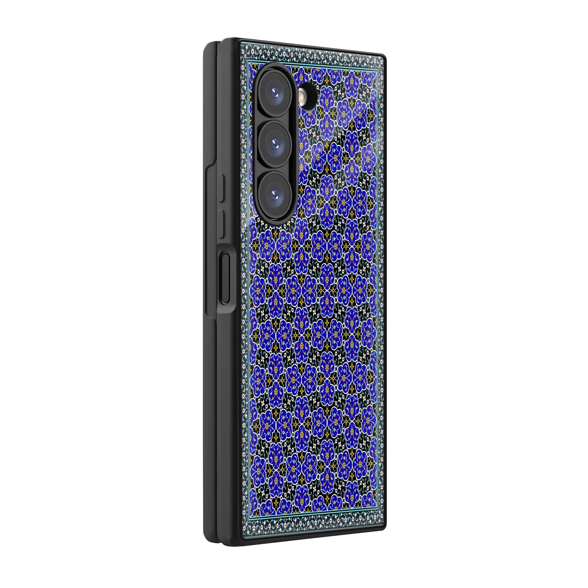 Oriental Field Pattern Samsung Z Fold Glass Case