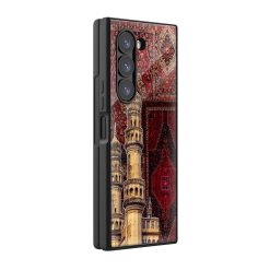 Charminar Rug Collage Samsung Z Fold Glass Case