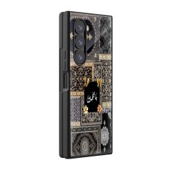 Black & Gold Patchwork Samsung Z Fold Glass Case
