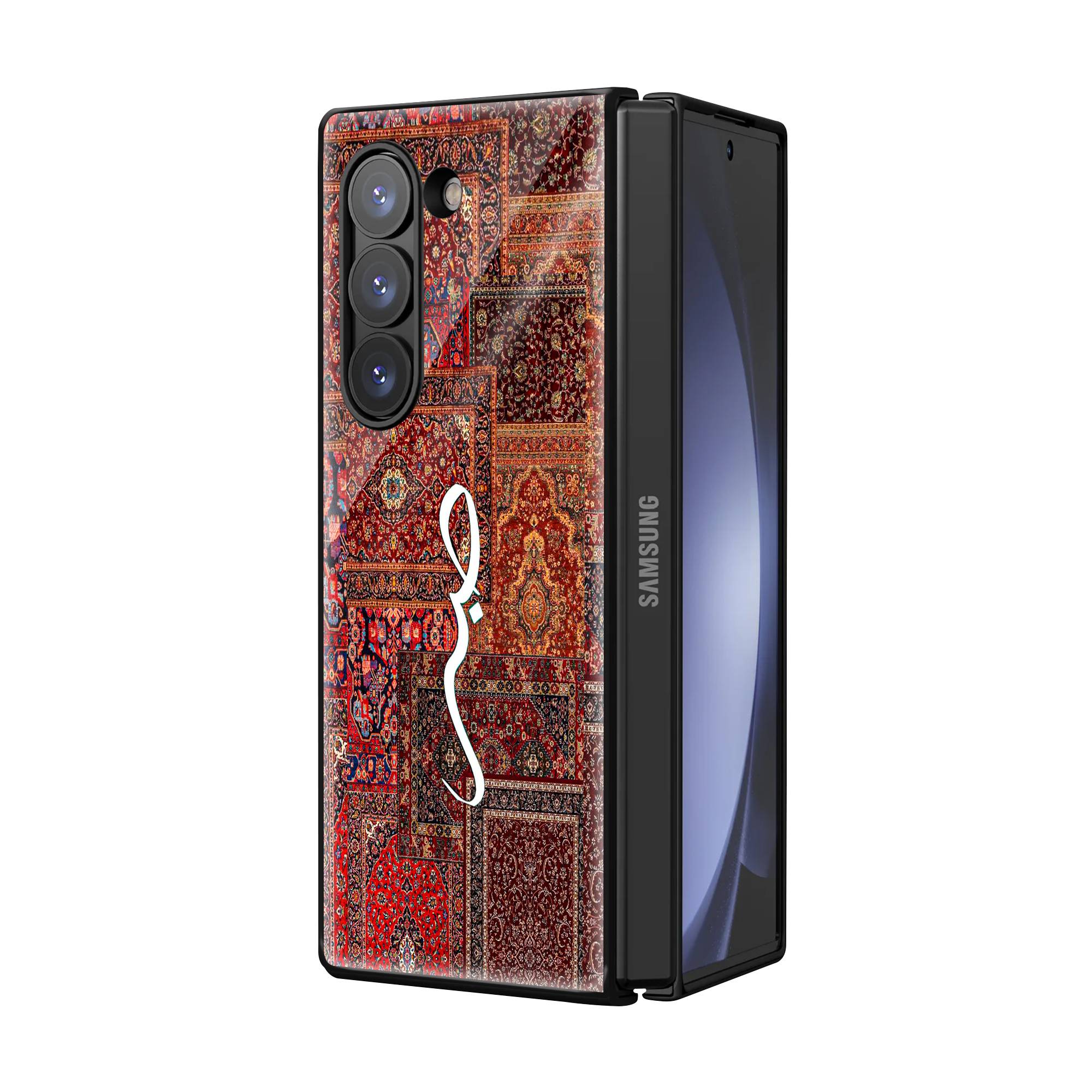 Persian Rug Patchwork Samsung Z Fold Glass Case - Image 2