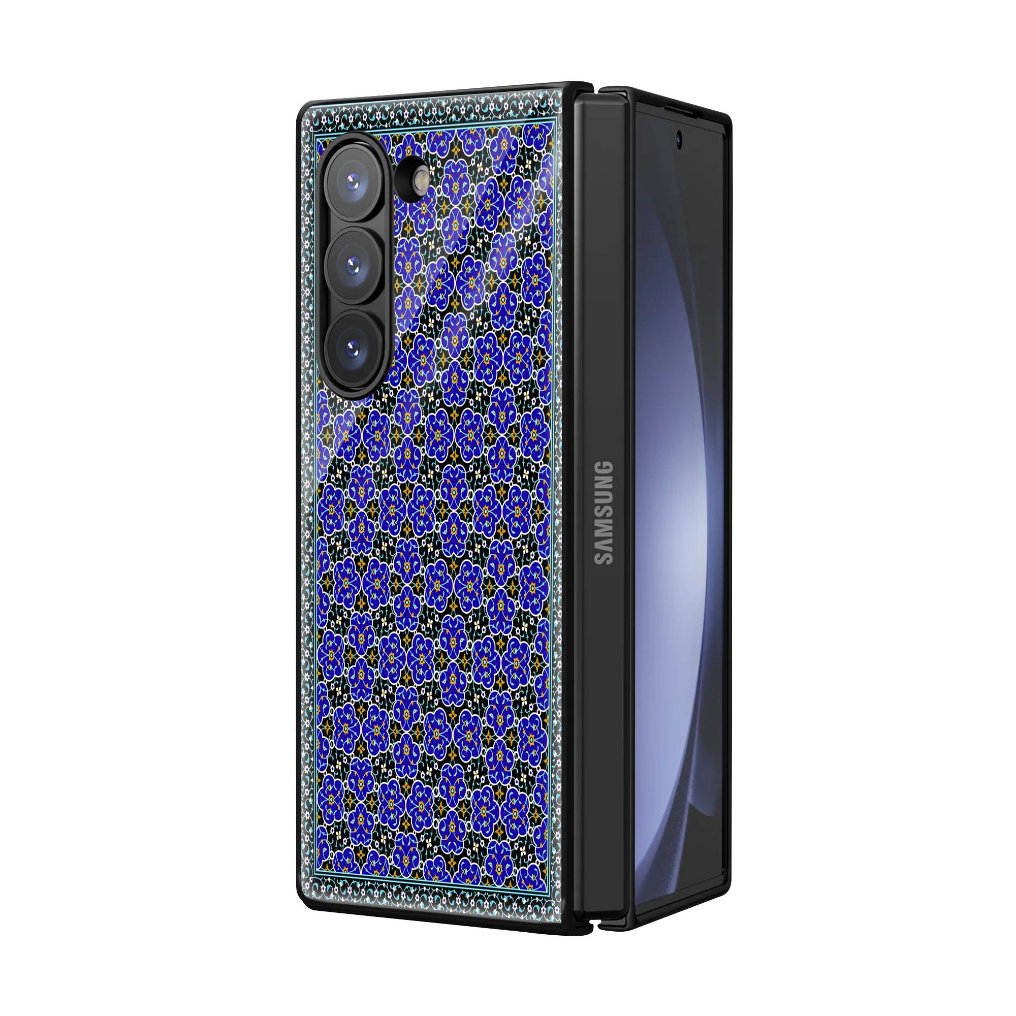 Oriental Field Pattern Samsung Z Fold Glass Case - Image 2
