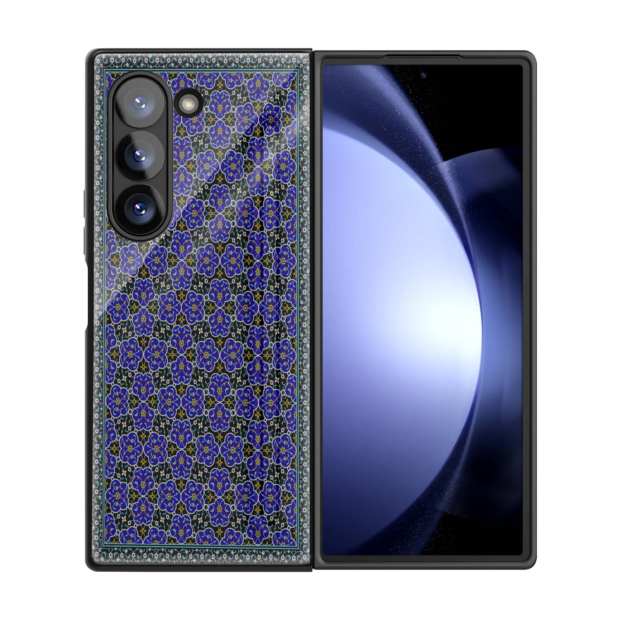 Oriental Field Pattern Samsung Z Fold Glass Case - Image 3
