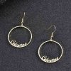 Simple Circle Name Earrings