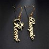 Stylish Vertical Letter Name Earrings