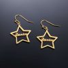 Star Frame Name Earrings