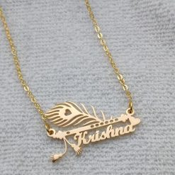Morpankh Design Name Necklace