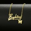 Personalized Butterfly Name Necklace