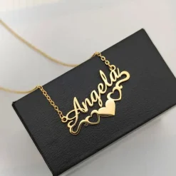 Bottom Heart Name Necklace