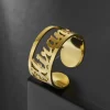 Box Style Name Ring