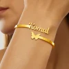 Personalized Butterfly Name Bracelet