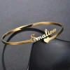 Personalized Fancy Heart Name Bracelet