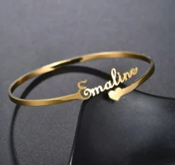 Personalized Fancy Heart Name Bracelet