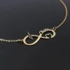 Infinity Heart Beat Name Necklace