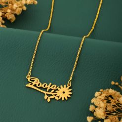 Floral Name Necklace