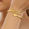 Personalized Heart Couple Name Bracelet