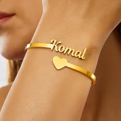 Personalized Heart Name Bracelet