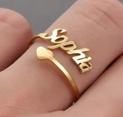 Heart Name Ring