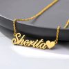 Single Heart Name Necklace