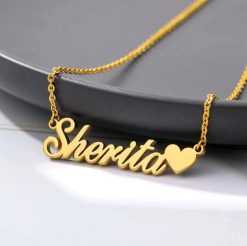Single Heart Name Necklace