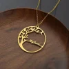 Tree Single Name Necklace