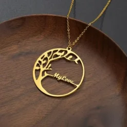 Tree Single Name Necklace