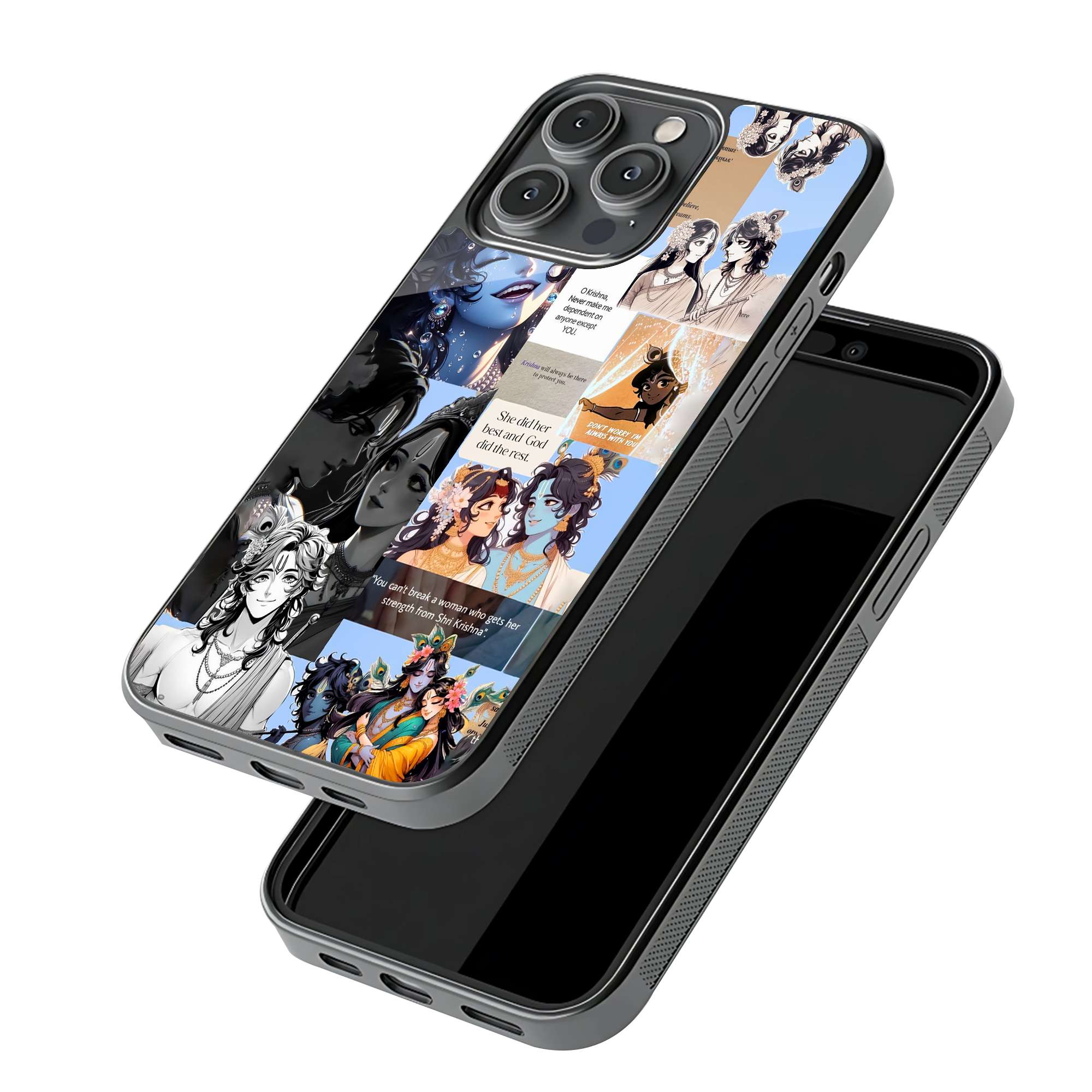 Radhakrishna Collage Glass Case - Image 3