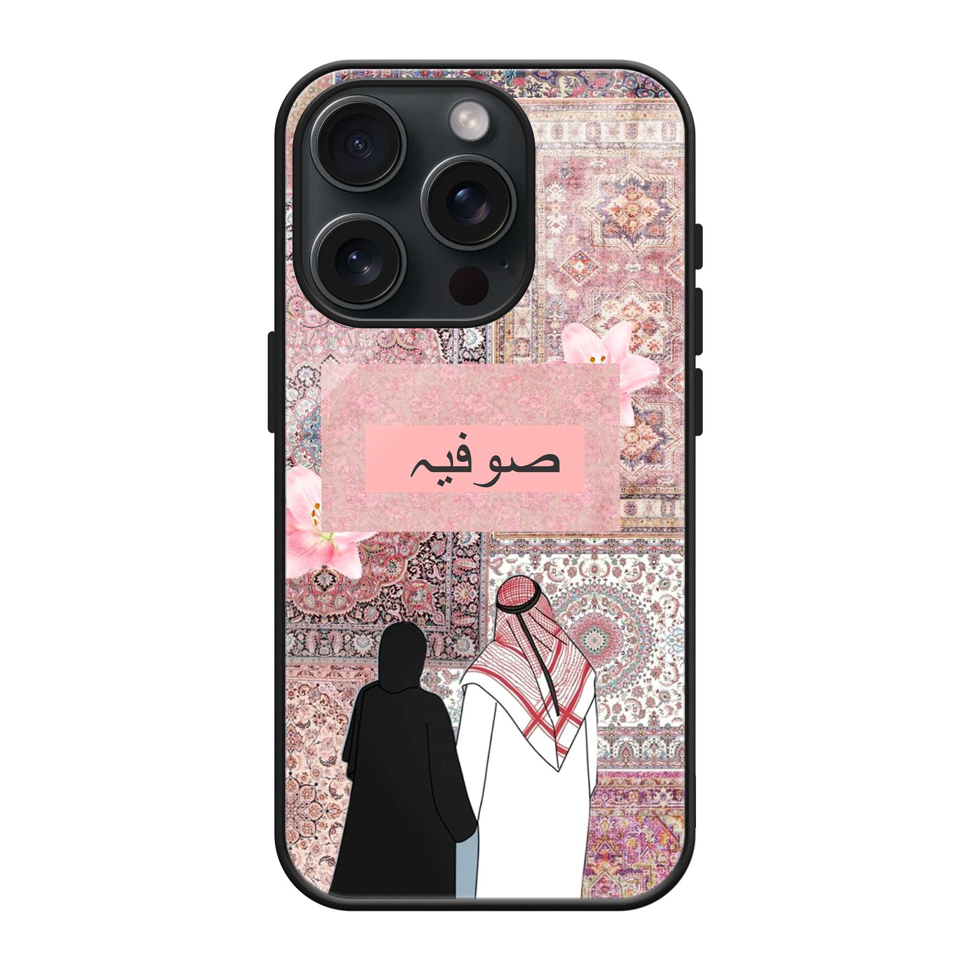 Desert Rose Romance Glass Name Case