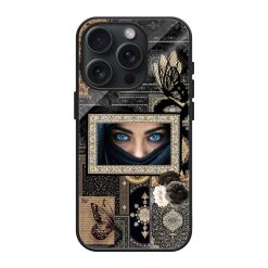 Dark Floral Eyes Rug Glass Name Case