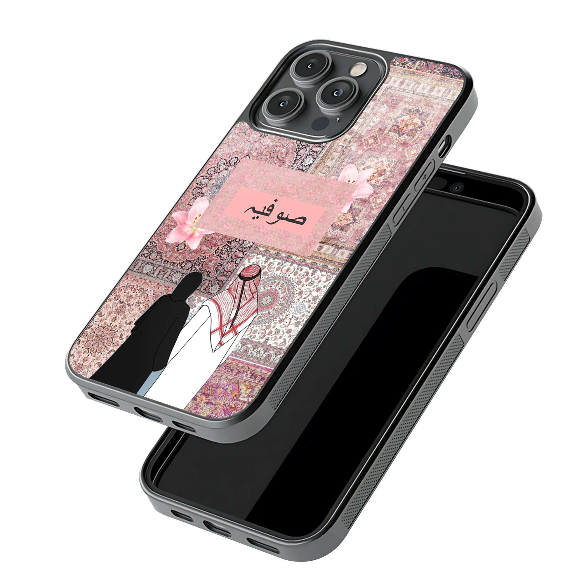 Desert Rose Romance Glass Name Case - Image 3