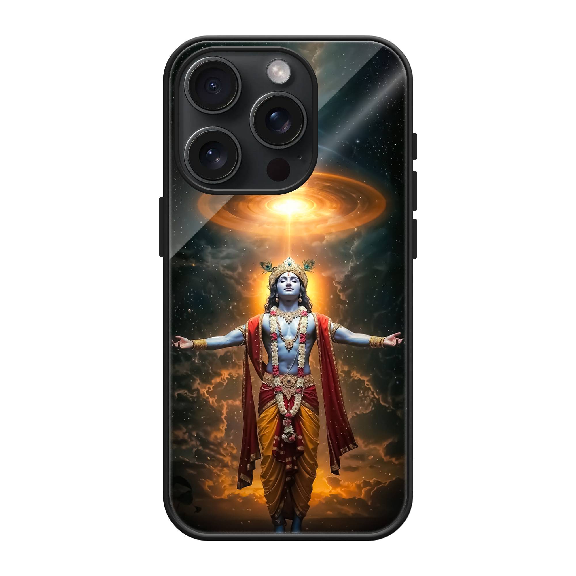 Lord Krishna Glass Case